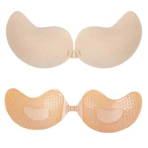 NEW Hey Shape HeyShape Reusable Adhesive Strapless Push-Up Bra in Nude Size D